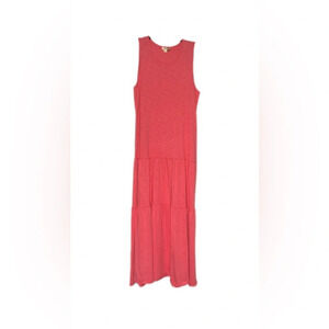 Dylan Pink Cotton Tiered Sleeveless Maxi Dress Women’s XS